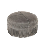 Hocker Puff Fransen (Grau)
