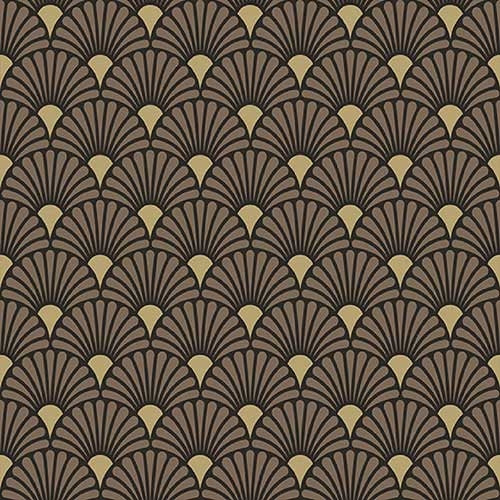 Servietten "Artdeco" (schwarz/gold)