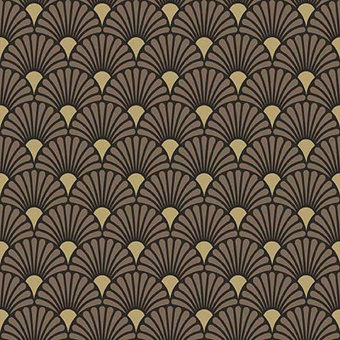 Servietten "Artdeco" (schwarz/gold)