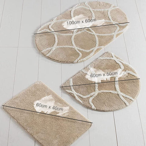BOHORIA® Premium Badematte "Natural Ornaments" 3-teilig