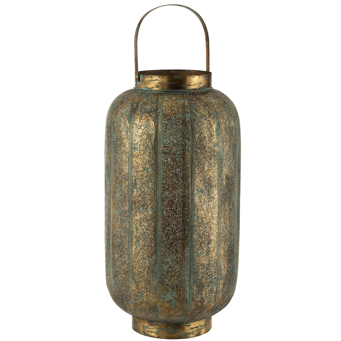 Laterne-oriental-metal-altgold