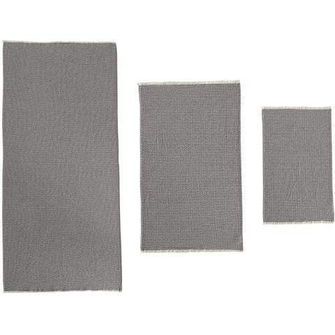 BOHORIA® Premium Waffel Handtuch Set bestehend aus Badehandtuch, Handtuch und Gästehandtuch (Sepia)
