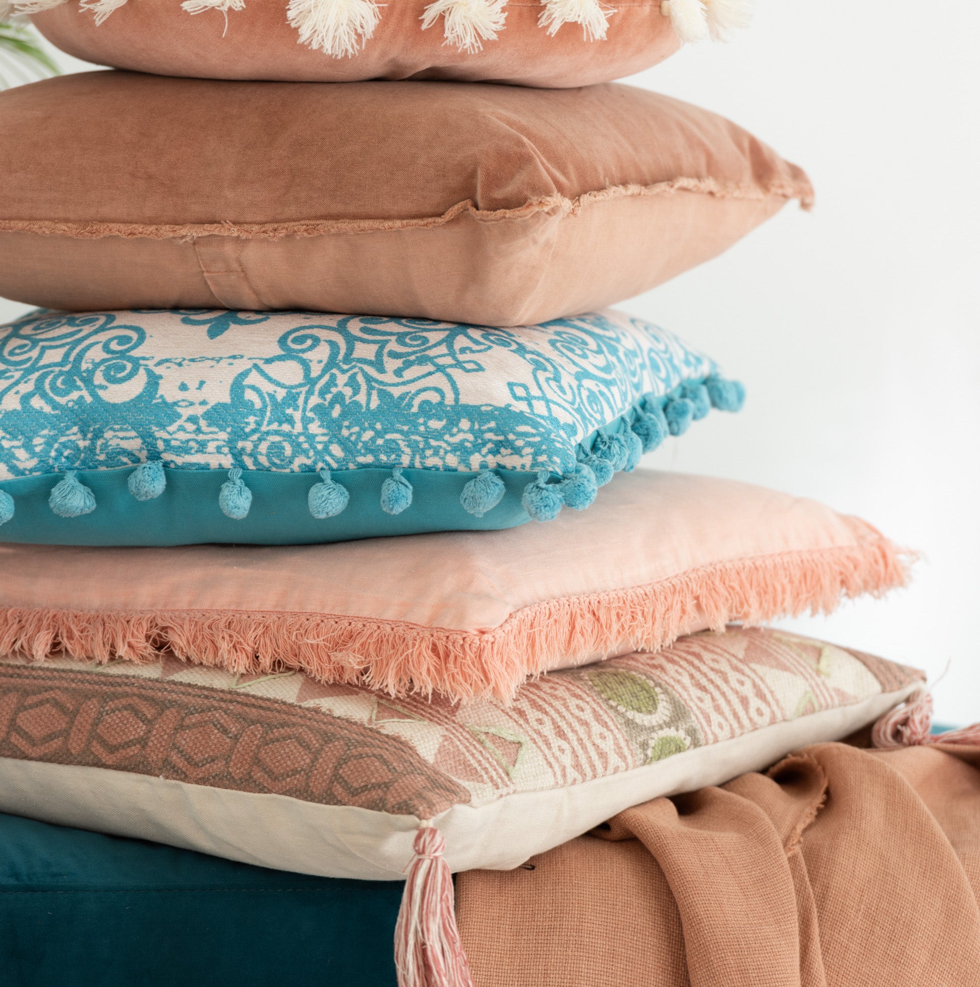 kissen-indisch-baumwolle-bordeaux-grün